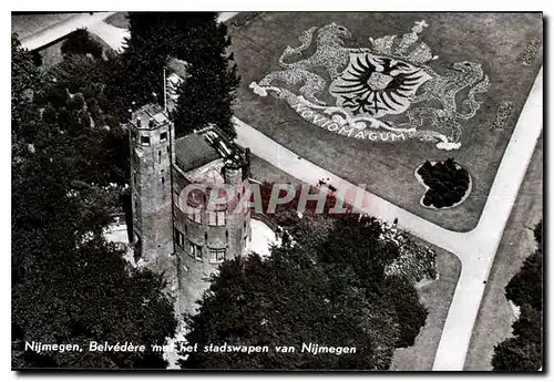 Cartes postales moderne Nijmegen Belvedere met het stadswapen van Nijmegen Aigle Lion