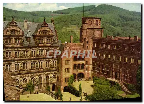 Moderne Karte Heidelberg  Castle Courtyard