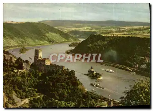 Moderne Karte  Burg Gutenfels und die Pfalz nei Kaub am Rhein