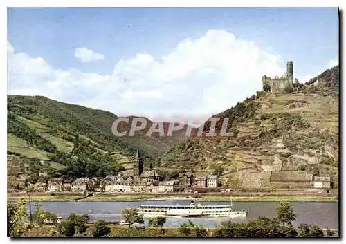 Cartes postales moderne Wellmich am Rhein mit Burg Maus