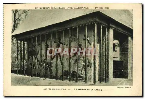 Ansichtskarte AK Exposition Coloniale Internationale Paris 1931 Cameroun Togo Le Pavillon de la Chasse