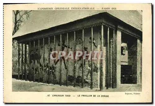 Cartes postales Exposition Coloniale Internationale Paris 1931 Cameroun Togo Le Pavillon de la Chasse