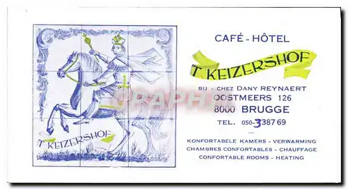 Carte de visite Cafe Hotel T Keizershop