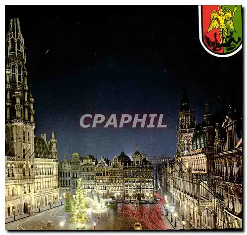 Cartes postales moderne Bruxelles Un coin de la Grand'Place la nuit