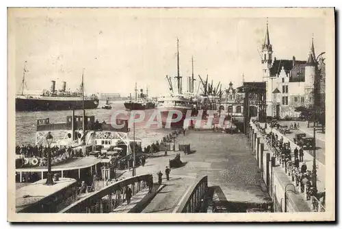 Cartes postales Antwerpen Anvers Het Steen en de Aanlegplaats