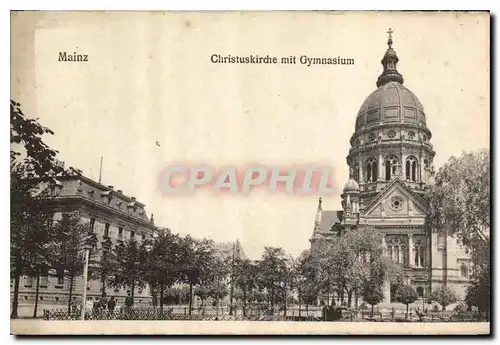 Cartes postales Mainz Christuskirche mit Gymnasium