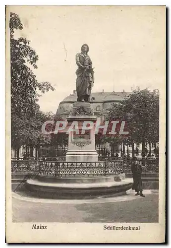 Cartes postales Mainz Schillerdenkmal