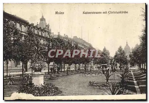 Cartes postales Mainz Kaiserstrasse mit Christuskirche