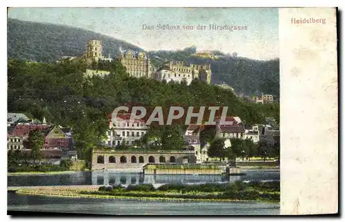 Cartes postales Das Schloss von der Hirschgasse Heidelberg (en relief)