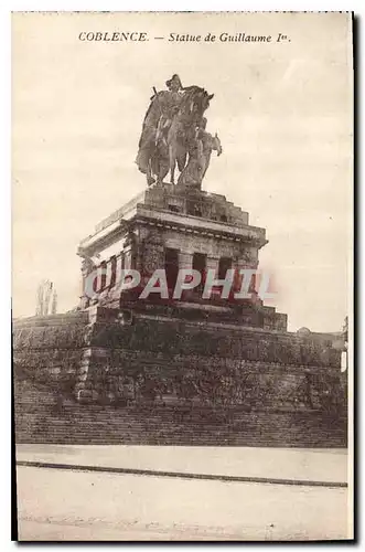 Cartes postales Coblence Statue de Guillaume 1er