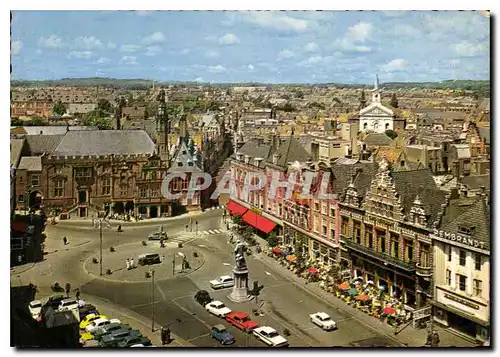 Moderne Karte Haarlem Panorama Grote Markt met Stadhuis