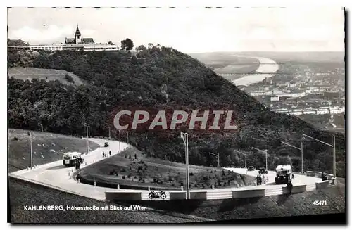 Moderne Karte Kahlenberg Hohenstrabe mit Blick out Wien