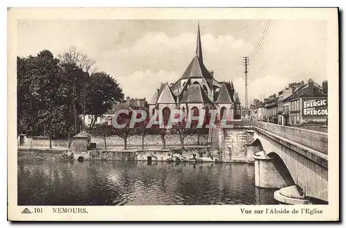 Cartes postales Nemours Vue dur l'Abside de l'Eglise