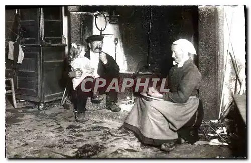 Cartes postales Folklore Oeuvre des Pupilles de Pecole Publique de la Manche Interieurs Rustiques