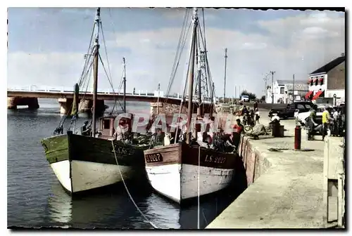 Moderne Karte Saint Gilles Sur Vie Vendee Le Port et le nouveau Port Bateaux