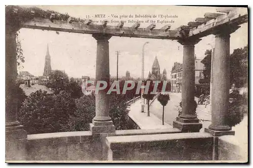Cartes postales Metz Vue prise du Belvedere de l'Esplanade