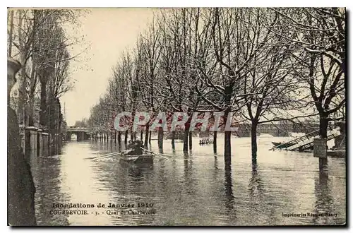 Cartes postales Inondations de Janvier 1910 Courbevoie