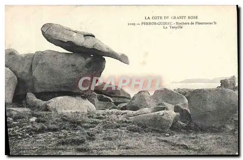 Ansichtskarte AK La Cote de Granit Rose Perros Guirec Rochers de Ploumanach la Torpille