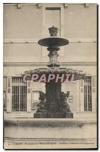Cartes postales Crest Fontaine de l'Hotel de Ville