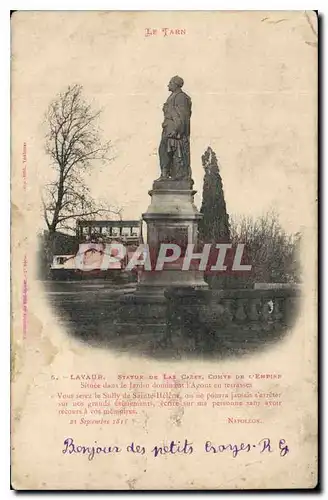 Cartes postales Lavaur Statue de las Cazes Comte de L'Empire