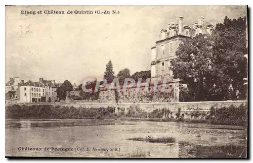 Cartes postales Etang et Chateau de Quintin