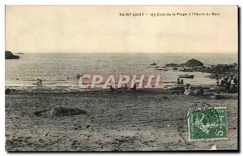 Cartes postales Saint Quay Un coin de la Plage a l'heure du Bain