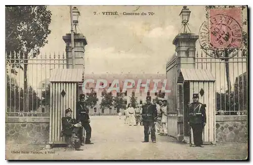 Cartes postales Vitre Caserne du 70 Militaria