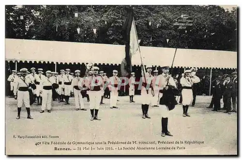 Cartes postales Rennes 31 Mai Juin 1914 La Societe Alsacienne Lorraine de Paris