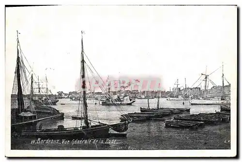 Ansichtskarte AK Bordeaux Vue Generale de la Rade Bateaux