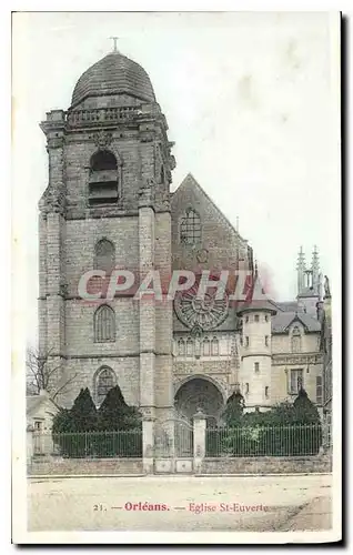 Cartes postales Orleans Eglise St Euverte