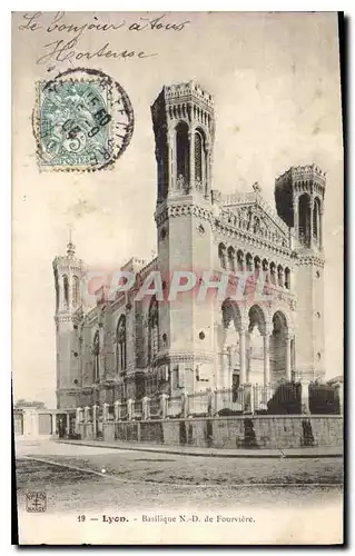 Cartes postales Lyon Basilique ND de Fourviere