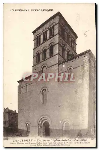 Cartes postales L'Auvergne Pittoresque Issoire Entree de l'Eglise Saint Austremoire