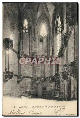 Cartes postales Cluny Interieur de la Chapelle Bourbon