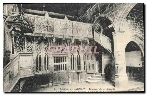 Cartes postales Environs de Lannion Interieur de la Chapelle  de Notre Dame