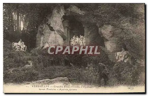 Cartes postales Versailles Grandes Eaux Grotte d'Apollon