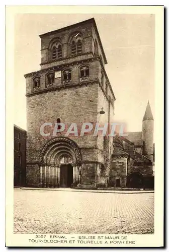Cartes postales Epinal Eglise St Maurice Tour Clocher et Tourelle a Poivriere