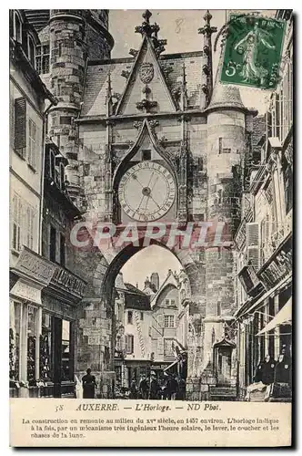 Cartes postales Auxerre L'Horloge