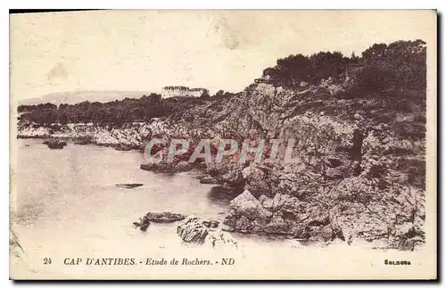 Cartes postales Cap D'Antibes Etude de Rochers