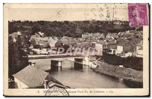 Cartes postales Nemours Le Grandpont  Vu du Chateau