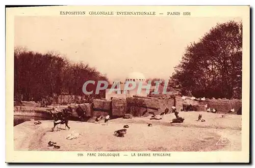Cartes postales Exposition Coloniale Internationale Paris 1931 Parc Zoologique La Savane Africaine