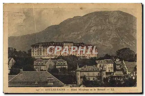 Cartes postales Aix Les Bains Hotel Mirabeau et le Revard