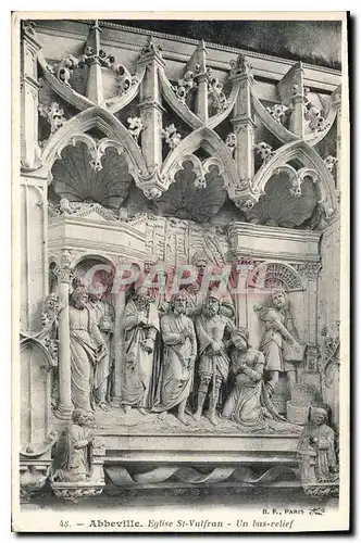 Cartes postales Abbeville Eglise St Vulfran Un Bas relief