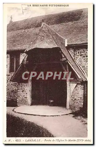 Cartes postales Lamballe Porche de l'Eglise St Martin XVI siecle