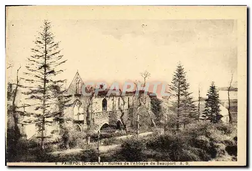 Ansichtskarte AK Paimpol Ruines ds l'Abbaye de Beauport