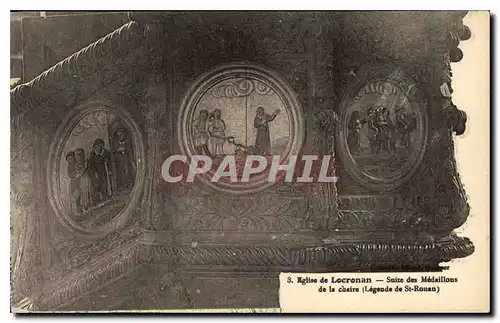 Cartes postales Eglise de Locronan Suite des Medaillons de la chaire