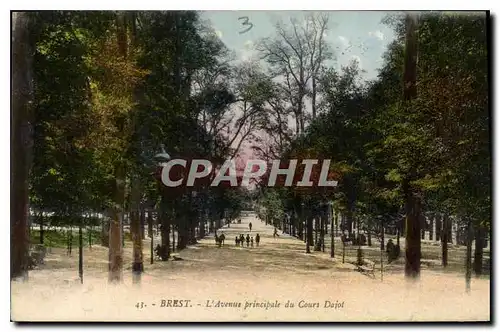 Ansichtskarte AK Brest L Avenue principale du Cours Dajot