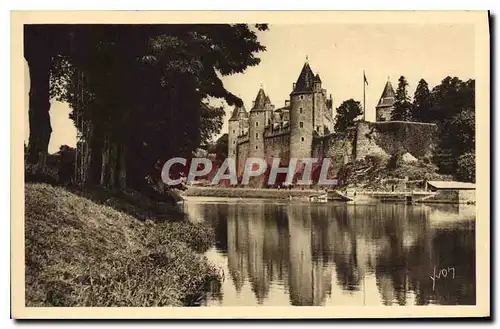 Cartes postales La Douce France Bretagne Josselin Morbihan Les Bords de l'Oust et le Chateau