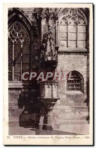 Cartes postales Vitre Chaire exterieure de l Eglise Notre Dame