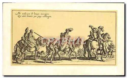 Cartes postales Jacques Callot Les Bohemiens le depart