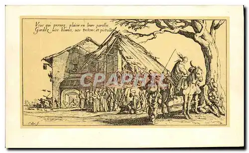 Cartes postales Jacques Callot Les Bohemiens le halte